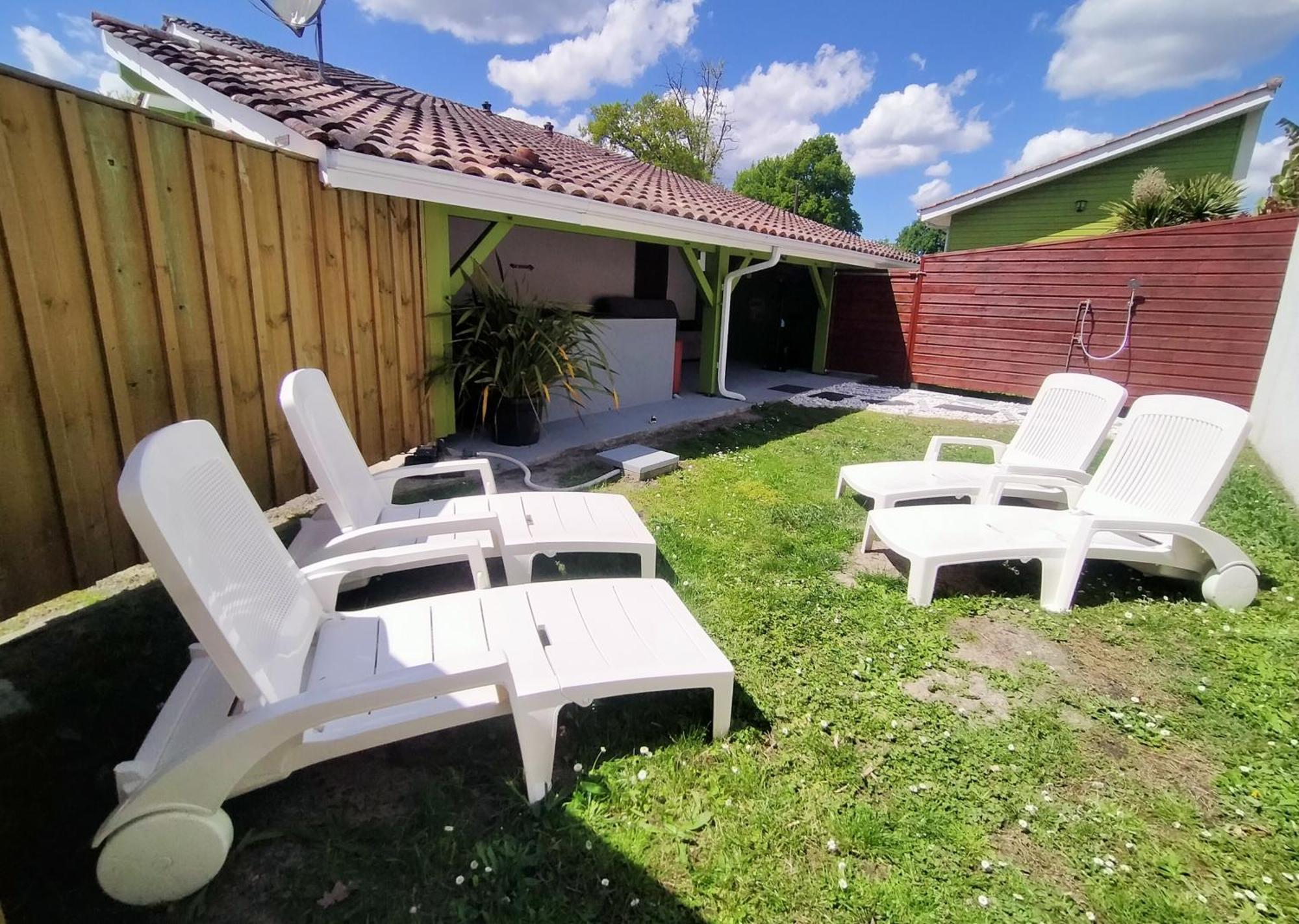 Gîte Les Bambous 2 pers 15 min océan calme jardin parking wifi Brach Esterno foto