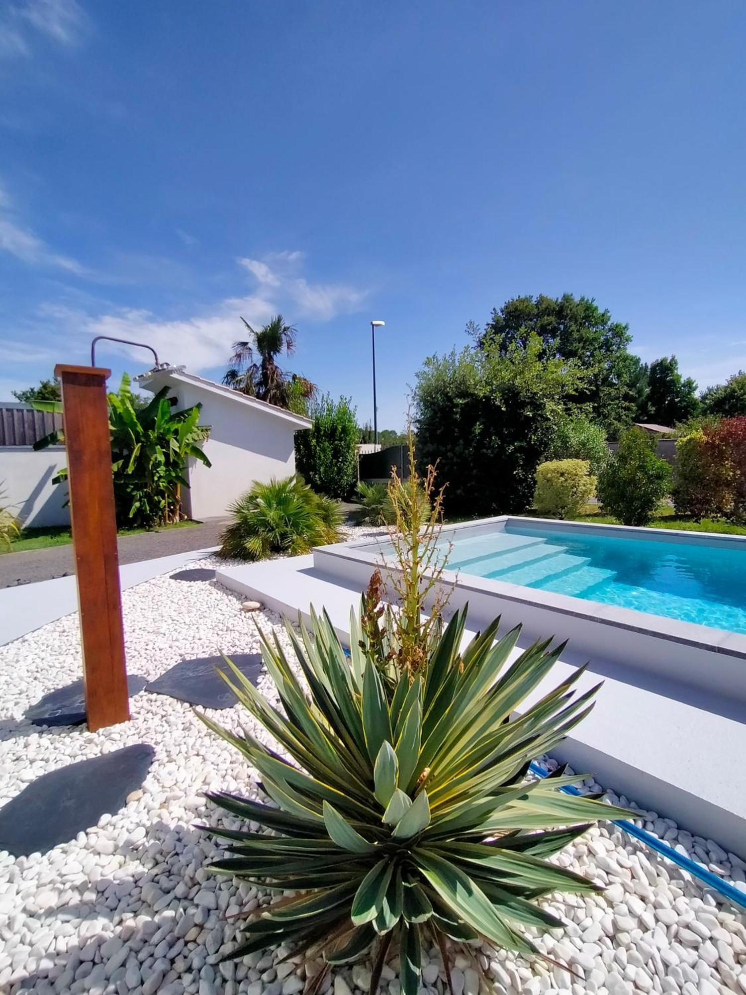 Gîte Les Bambous 2 pers 15 min océan calme jardin parking wifi Brach Esterno foto